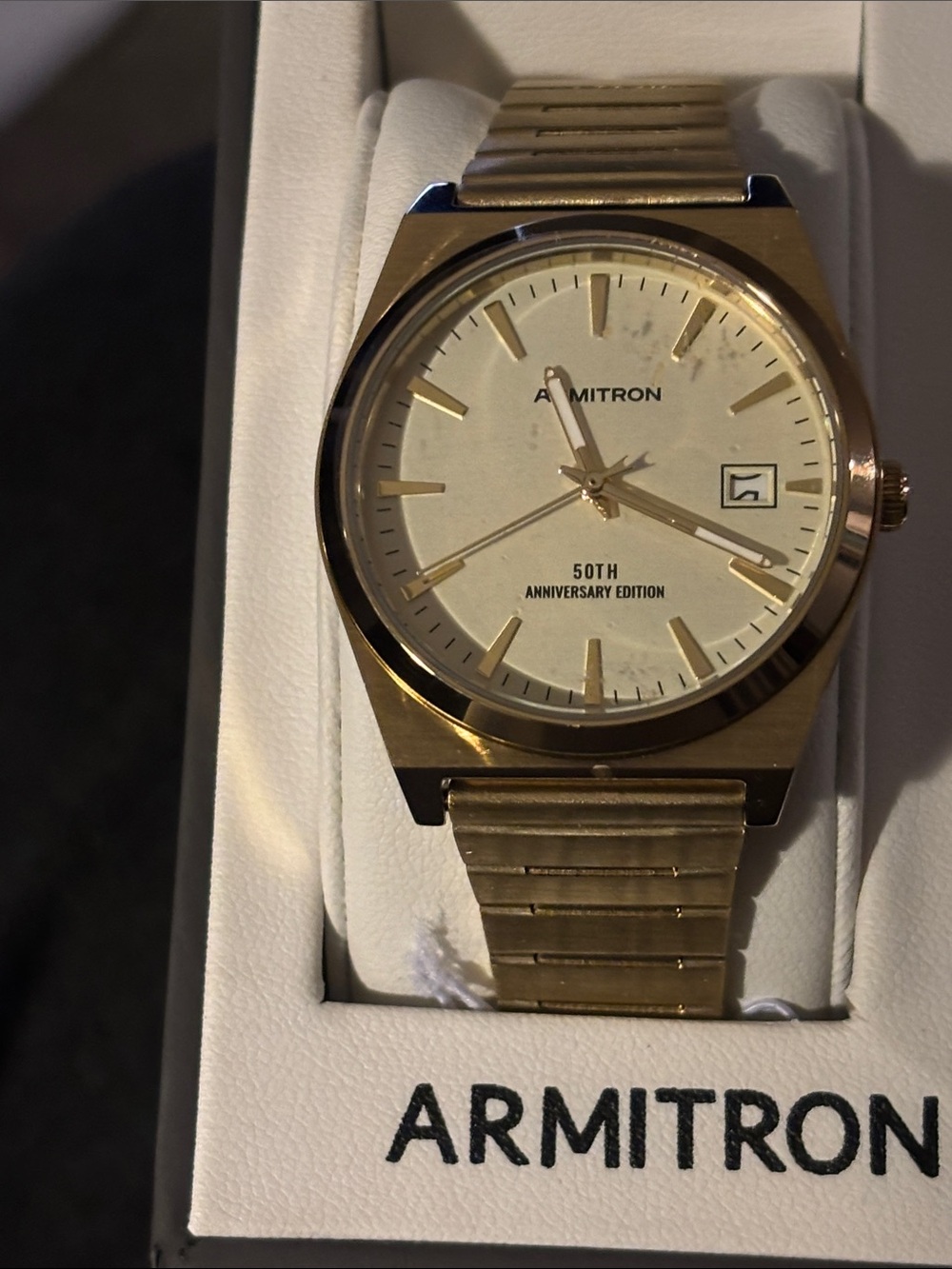 Armitron Gold-Tone Women’s Watch with Ivory Dial